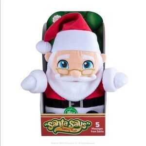 NWT Santa Says Talking Plush Toy Elf on the Shelf Christmas toy kids decor